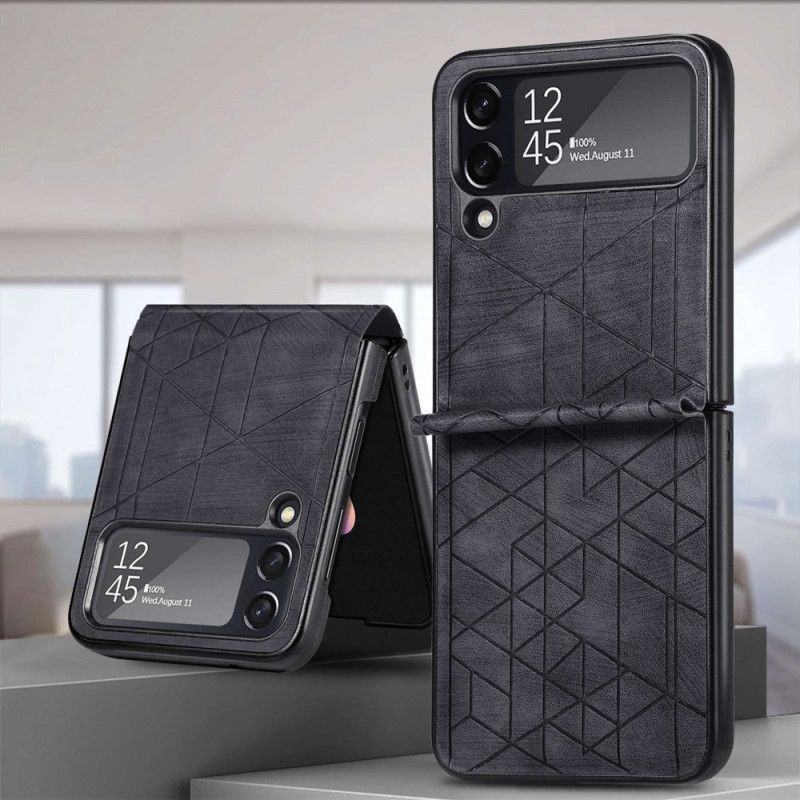 Mobilcover Samsung Galaxy Z Flip 4 Flip Cover Geometriske Linier