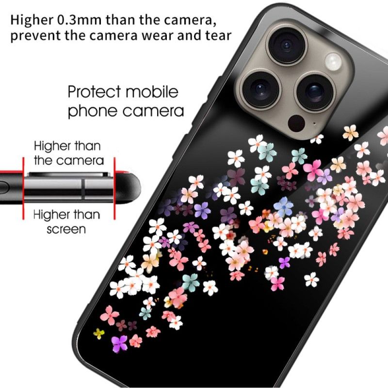 Cover iPhone 16 Pro Max Floral Regn Hærdet Glas