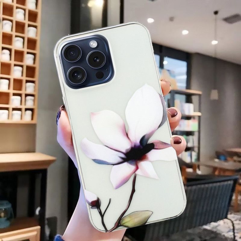 Cover iPhone 16 Pro Max Hvid Blomst