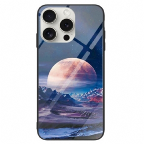 Cover iPhone 16 Pro Max Hvidt Planet Hærdet Glas