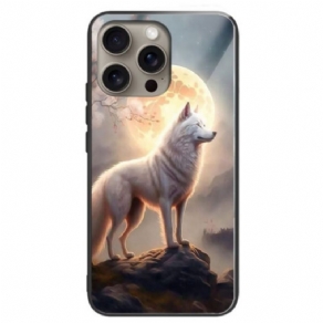 Cover iPhone 16 Pro Max Moonlight Wolf Hærdet Glas