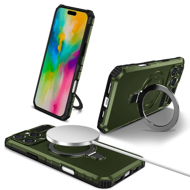 Cover iPhone 16 Pro Max Telefon Etui Magnetisk Med Ring Og Støtte