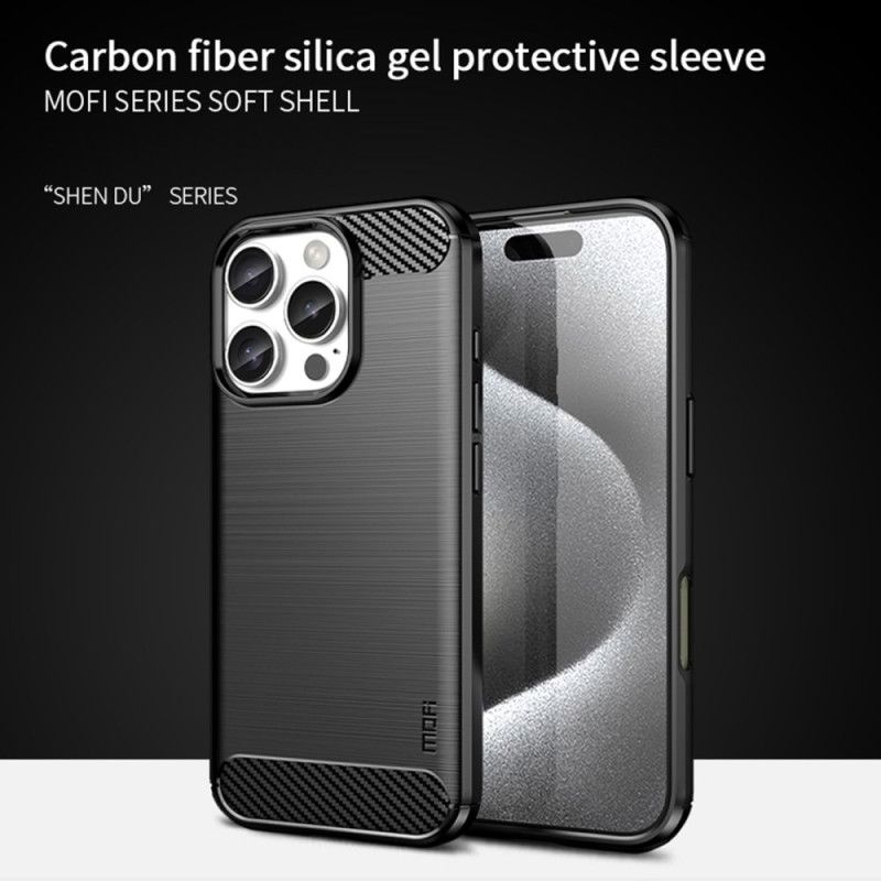 Cover iPhone 16 Pro Max Telefon Etui Mofi Børstet Kulfiber