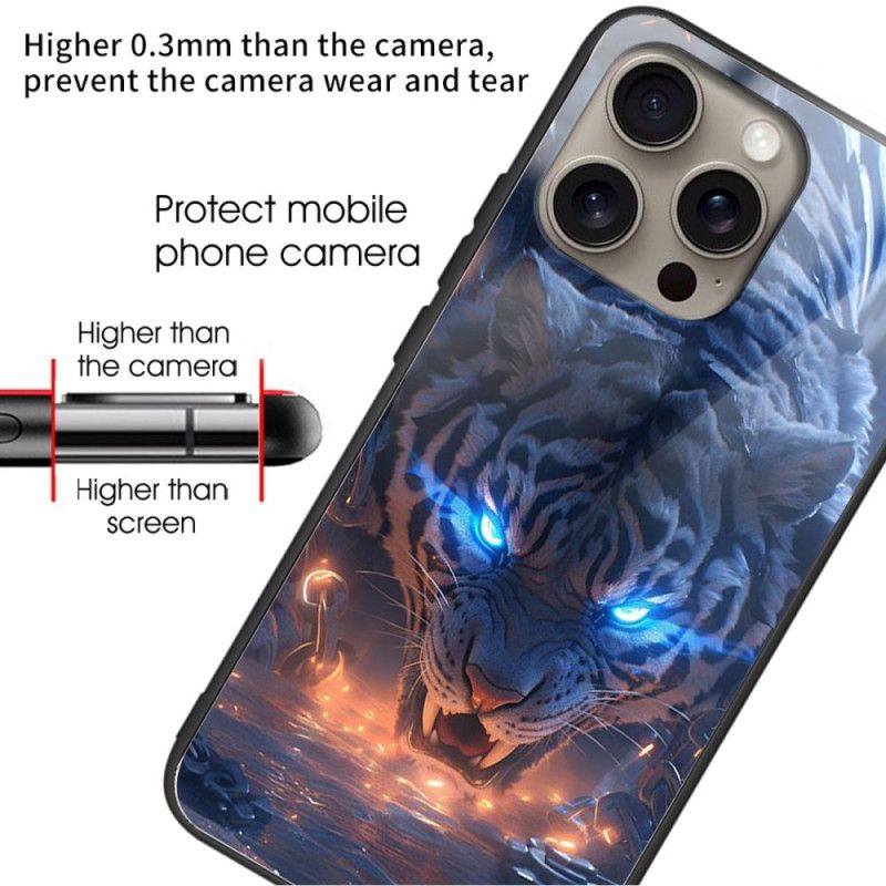 Cover iPhone 16 Pro Max Tiger Hærdet Glas