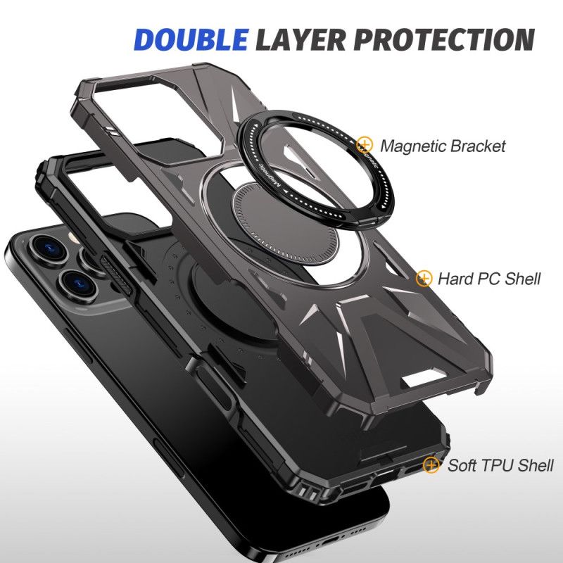 Cover Til iPhone 16 Pro Max Magsafe Og Ring Holder Kompatibel