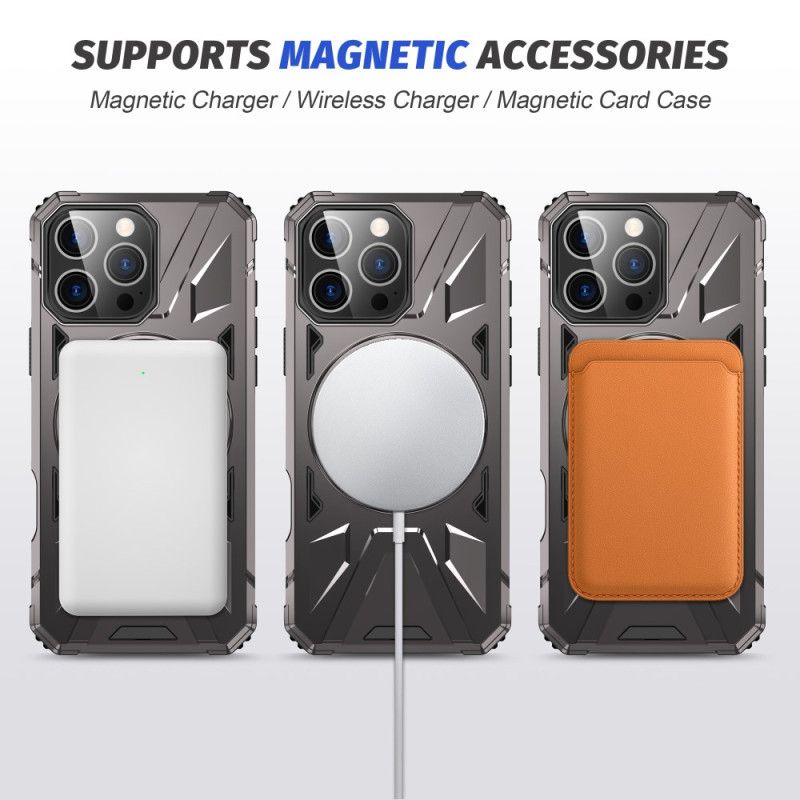 Cover Til iPhone 16 Pro Max Magsafe Og Ring Holder Kompatibel