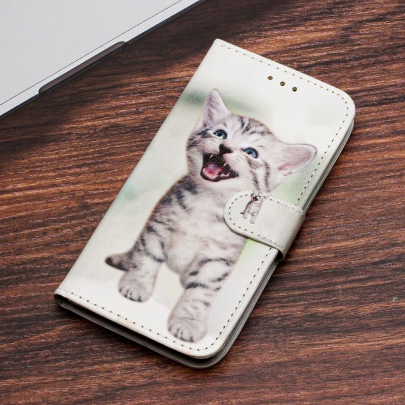 Flip Cover Til iPhone 16 Pro Max Lille Kat Med Rem