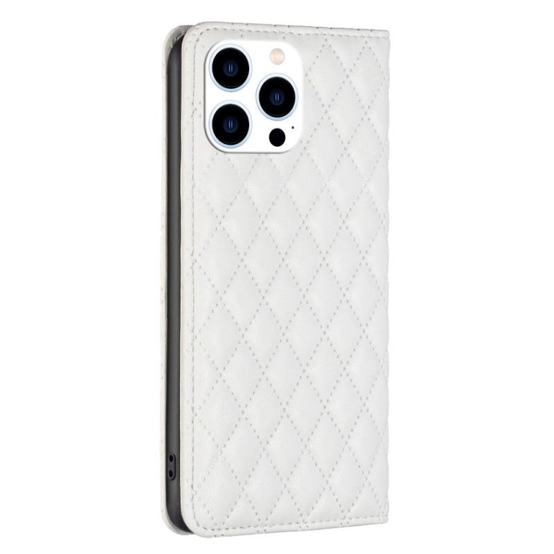 Flip Cover Til iPhone 16 Pro Max Quiltet Binfen Farve