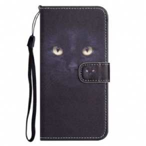 Læder Cover iPhone 16 Pro Max Telefon Etui Strappy Cat Eyes