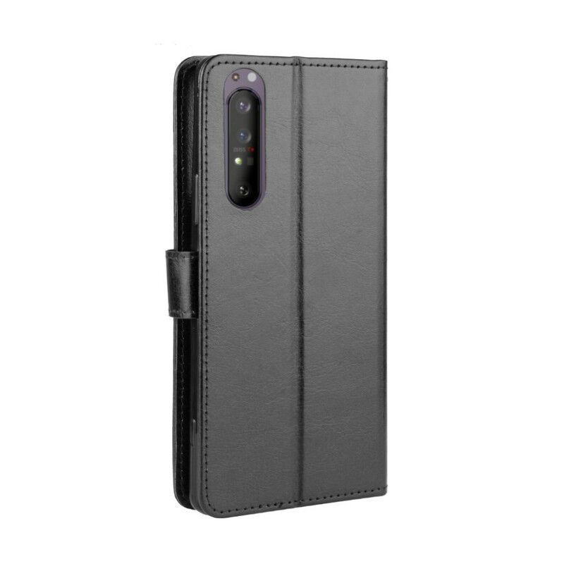 Læder Cover Sony Xperia 1 II Flashy Imiteret Læder