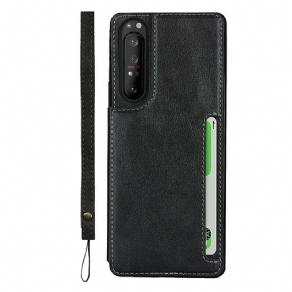 Mobilcover Sony Xperia 1 II Kortholder Og Snor