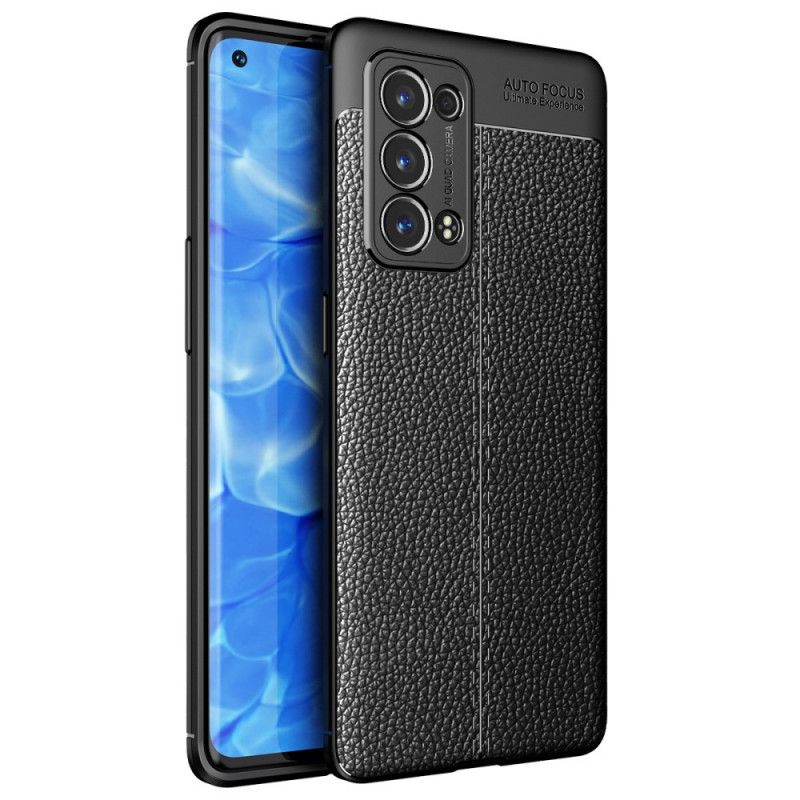 Cover Oppo Reno 6 Pro 5G Litchi Dobbelt Line Læder