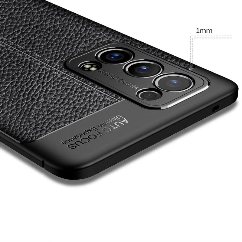 Cover Oppo Reno 6 Pro 5G Litchi Dobbelt Line Læder