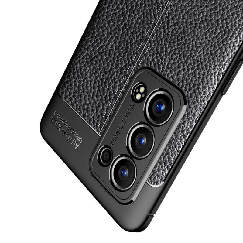 Cover Oppo Reno 6 Pro 5G Litchi Dobbelt Line Læder