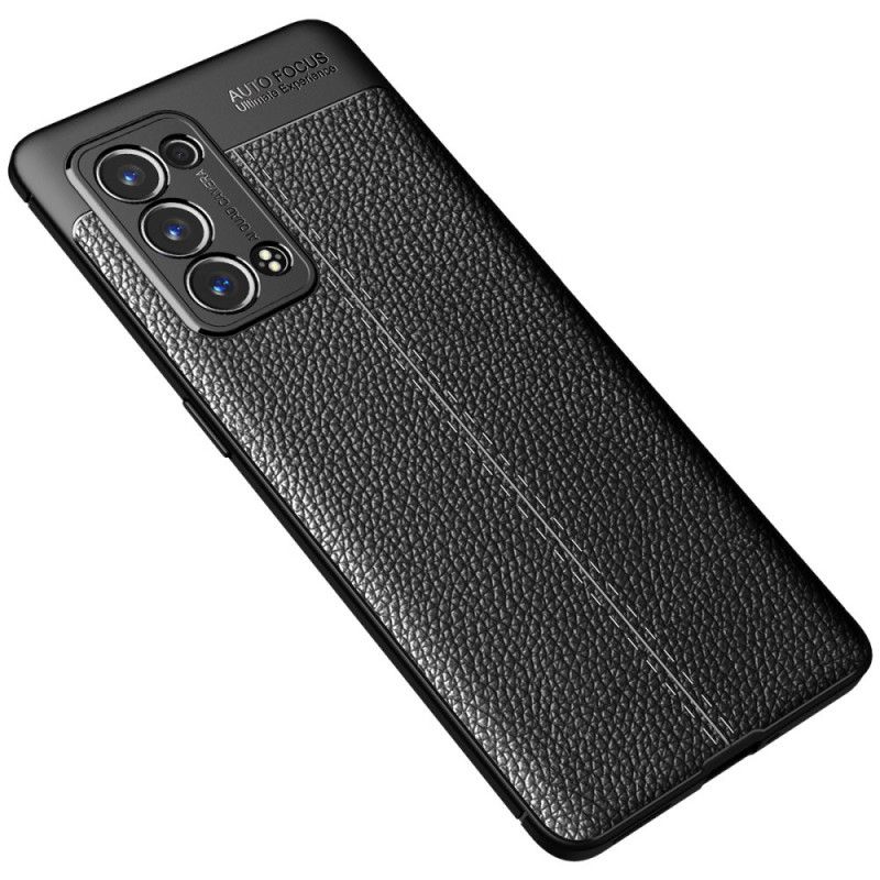 Cover Oppo Reno 6 Pro 5G Litchi Dobbelt Line Læder