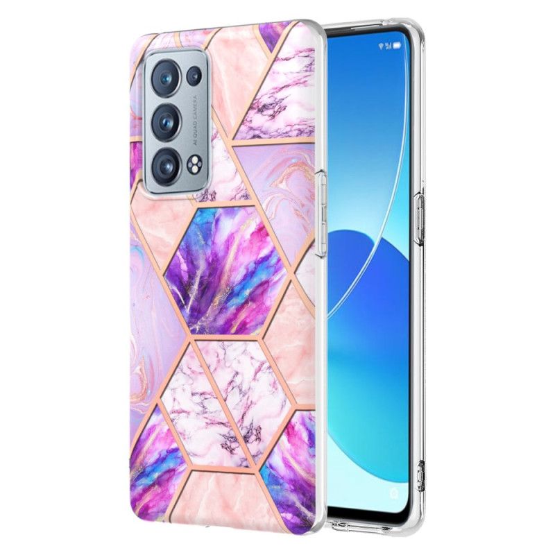 Cover Oppo Reno 6 Pro 5G Marmor Geometrisk Mønster