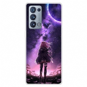 Cover Oppo Reno 6 Pro 5G Violet Måne