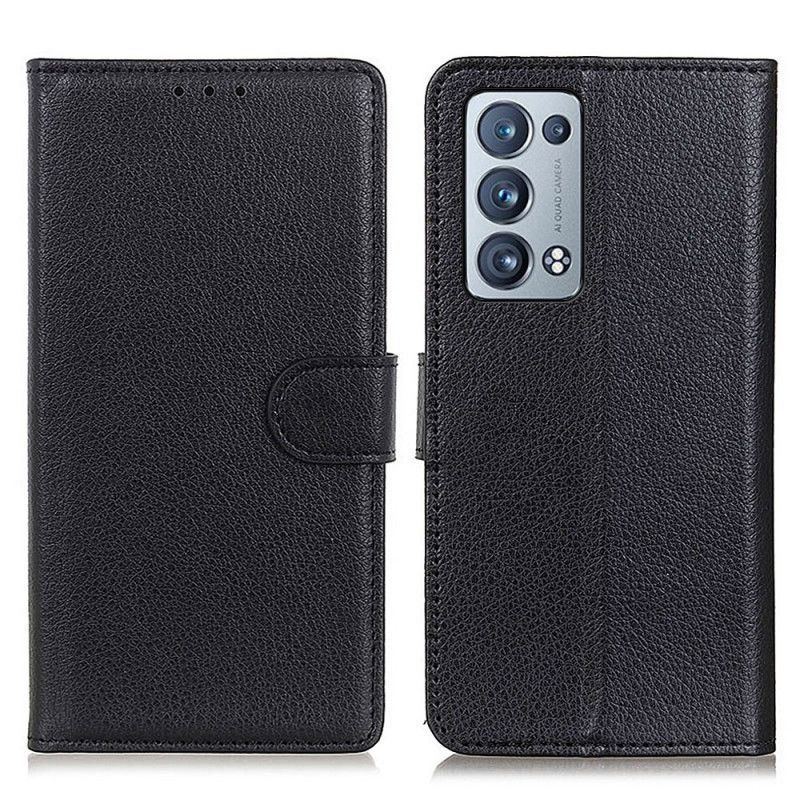 Flip Cover Oppo Reno 6 Pro 5G Faux Læder Litchi