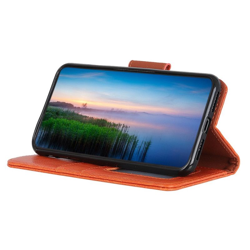 Flip Cover Oppo Reno 6 Pro 5G Orange Split Nappa Læder