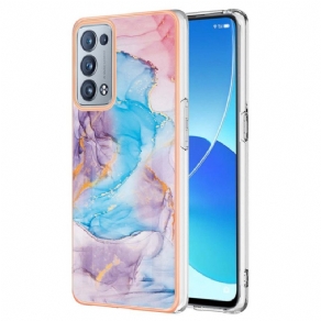 Mobilcover Oppo Reno 6 Pro 5G Pink Marmor Mønster