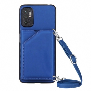 Cover Xiaomi Redmi Note 10 5G Skulderrem Kortholder