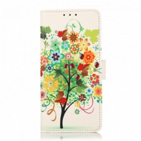 Flip Cover Xiaomi Redmi Note 10 5G Blomstrende Træ