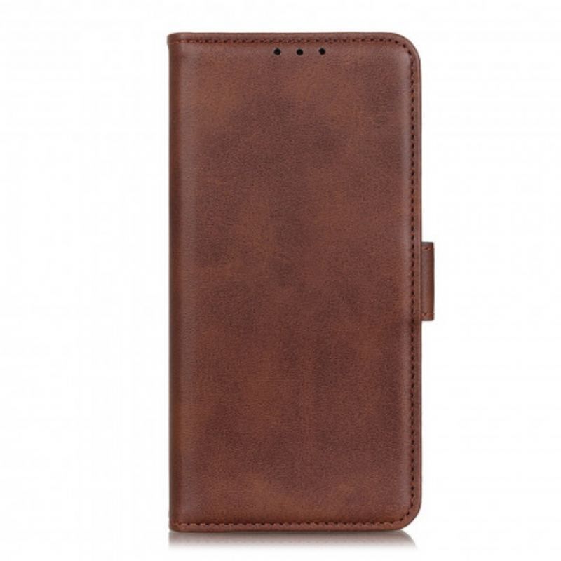 Læder Cover Xiaomi Redmi Note 10 5G Flip Cover Dobbelt Klap