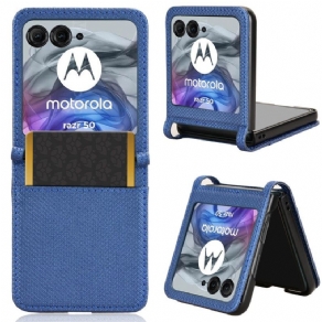 Cover Motorola Razr 50 Bi-texture Kortholder