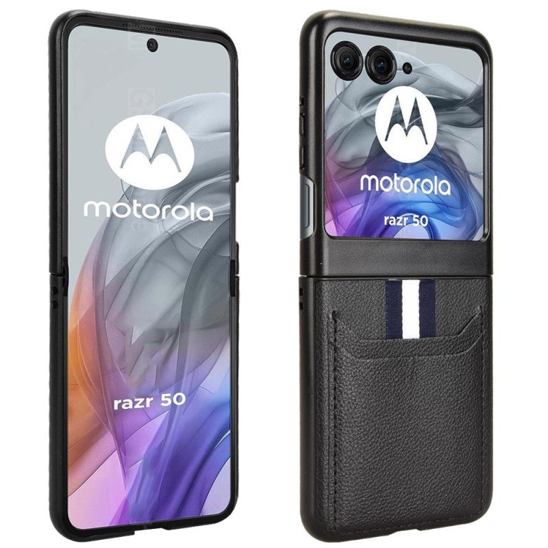 Cover Motorola Razr 50 Telefon Etui Dobbelt Kortholder