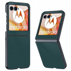 Cover Til Motorola Razr 50 Ultratynd Lædereffekt