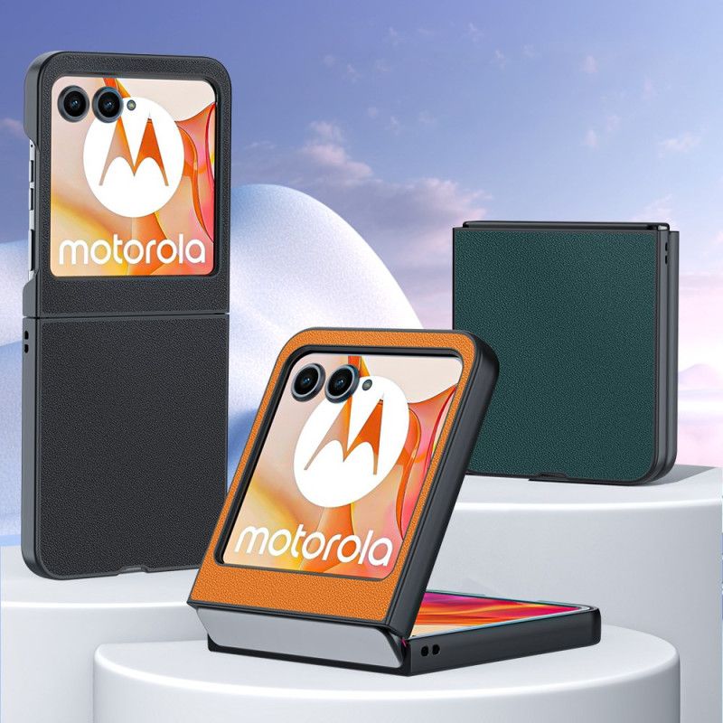 Cover Til Motorola Razr 50 Ultratynd Lædereffekt