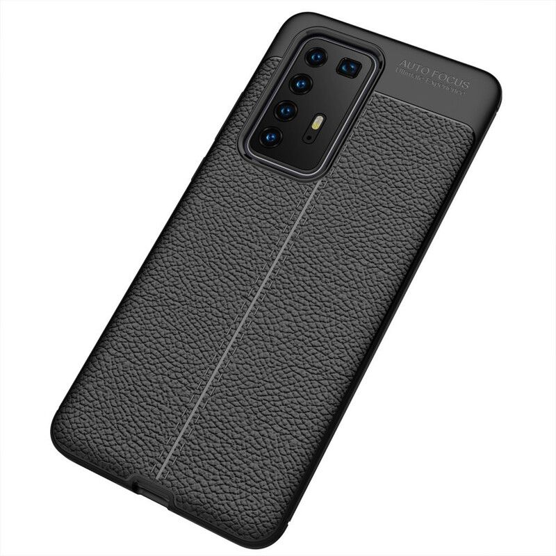 Cover Huawei P40 Pro Dobbelt Linje Litchi Lædereffekt