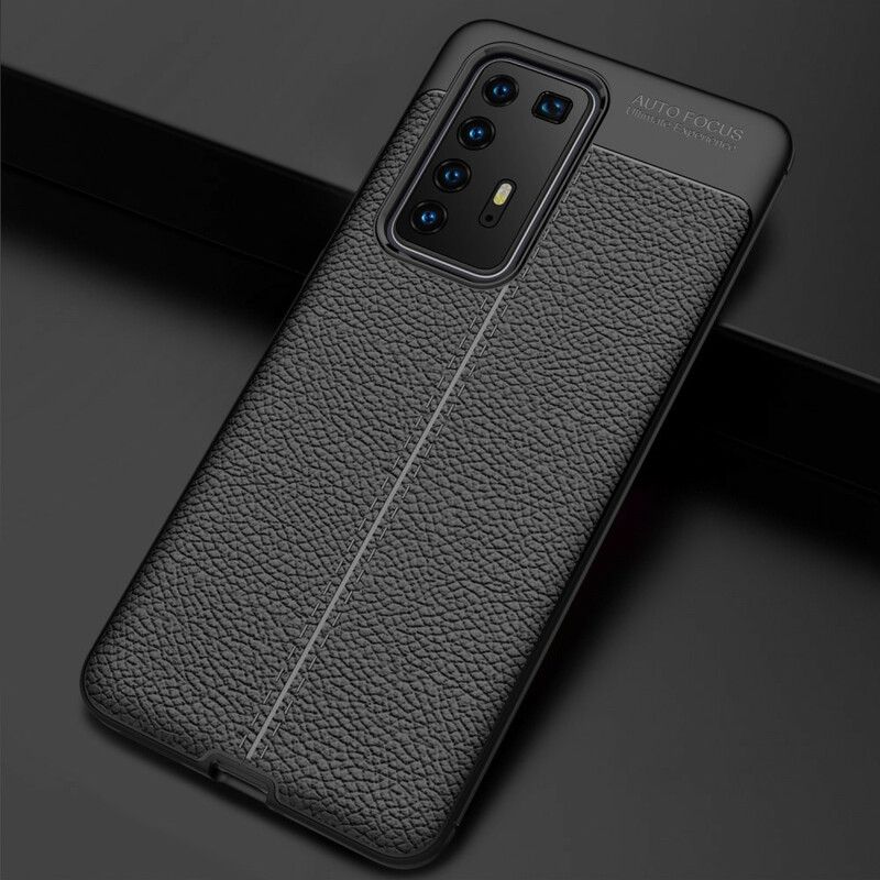 Cover Huawei P40 Pro Dobbelt Linje Litchi Lædereffekt