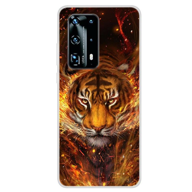 Cover Huawei P40 Pro Fire Tiger