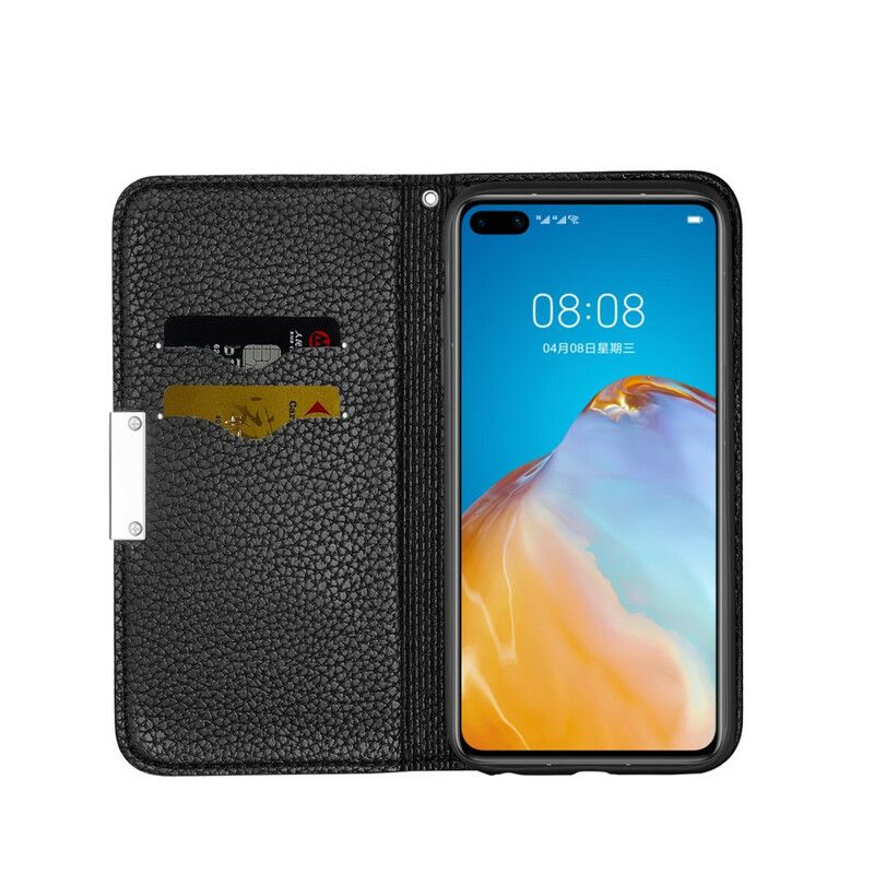 Cover Huawei P40 Pro Flip Cover Imiteret Læder Litchi Ultra Chic