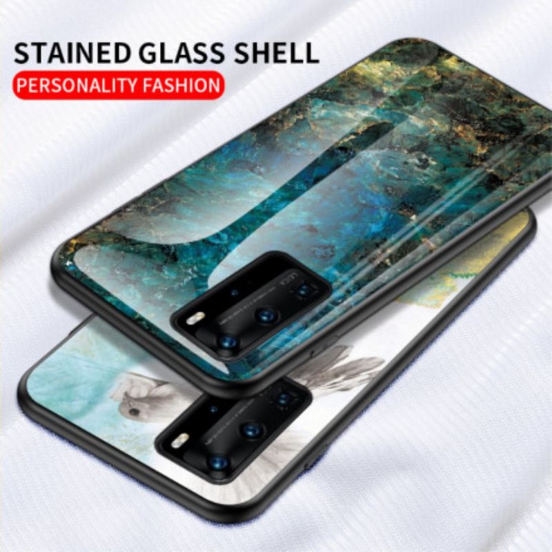 Cover Huawei P40 Pro Premium Farver Hærdet Glas