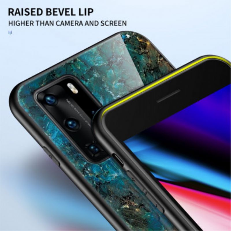 Cover Huawei P40 Pro Premium Farver Hærdet Glas