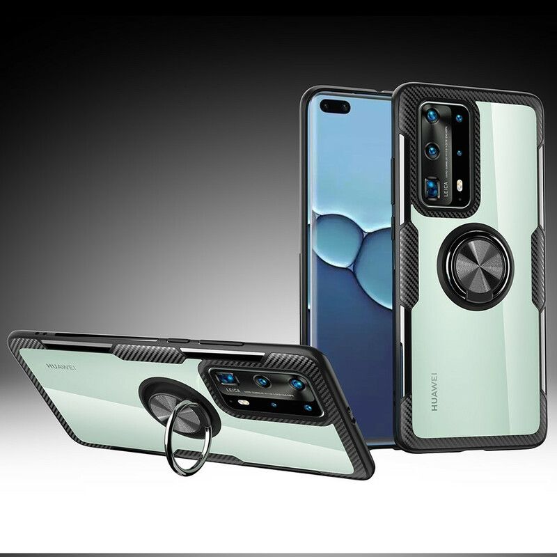 Cover Huawei P40 Pro Transparent Premium Metal Ring