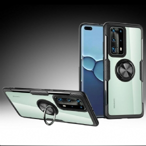 Cover Huawei P40 Pro Transparent Premium Metal Ring