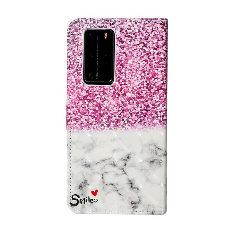 Flip Cover Huawei P40 Pro Smilglitter