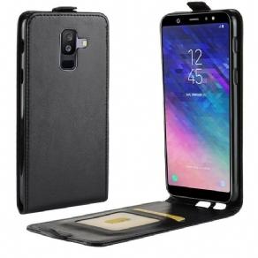 Flip Cover Samsung Galaxy A6 Plus Læder Cover Foldbar Lædereffekt