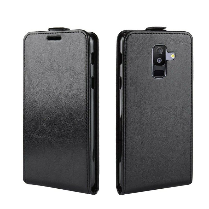 Flip Cover Samsung Galaxy A6 Plus Læder Cover Foldbar Lædereffekt