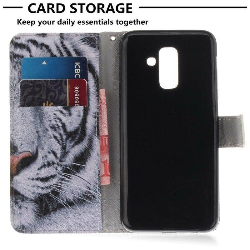 Flip Cover Samsung Galaxy A6 Plus Tigeransigt