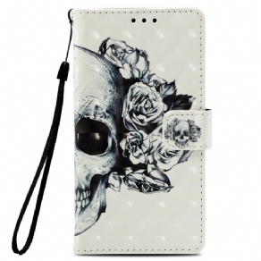 Læder Cover Samsung Galaxy A6 Plus 3d Blomsterkraniet