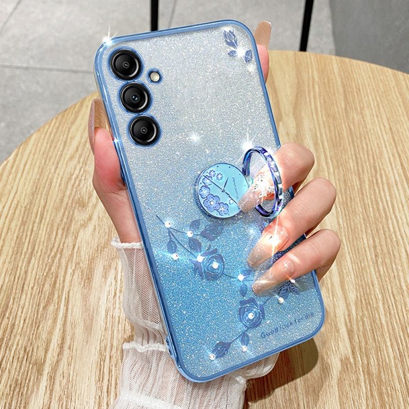 Cover Samsung Galaxy A16 5g Blomster- Og Rhinstenstøttering Kadem