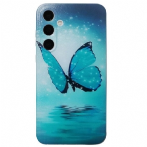 Cover Til Samsung Galaxy A16 5g Blå Sommerfugl