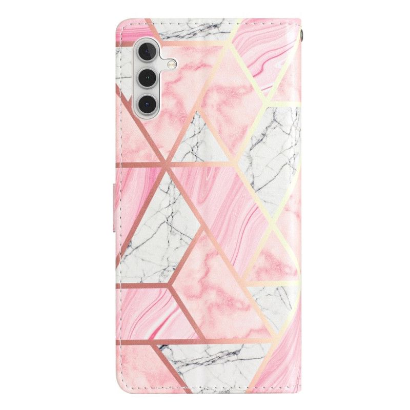 Flip Cover Samsung Galaxy A16 5g Hvid Og Pink Marmor