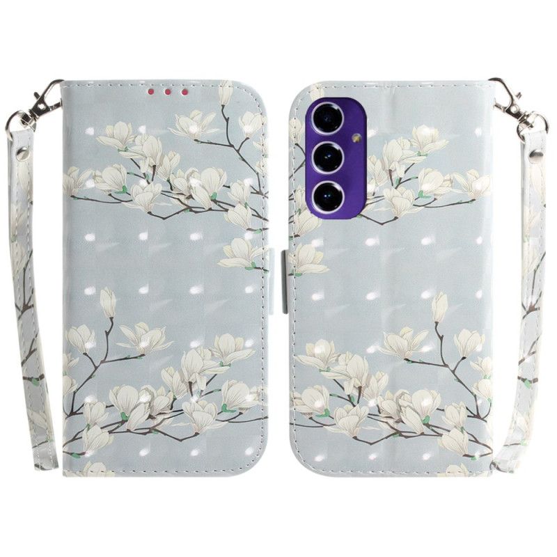 Flip Cover Samsung Galaxy A16 5g Lanière Magnolias