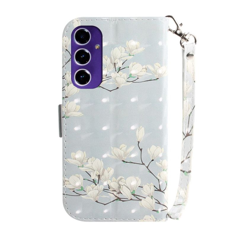 Flip Cover Samsung Galaxy A16 5g Lanière Magnolias