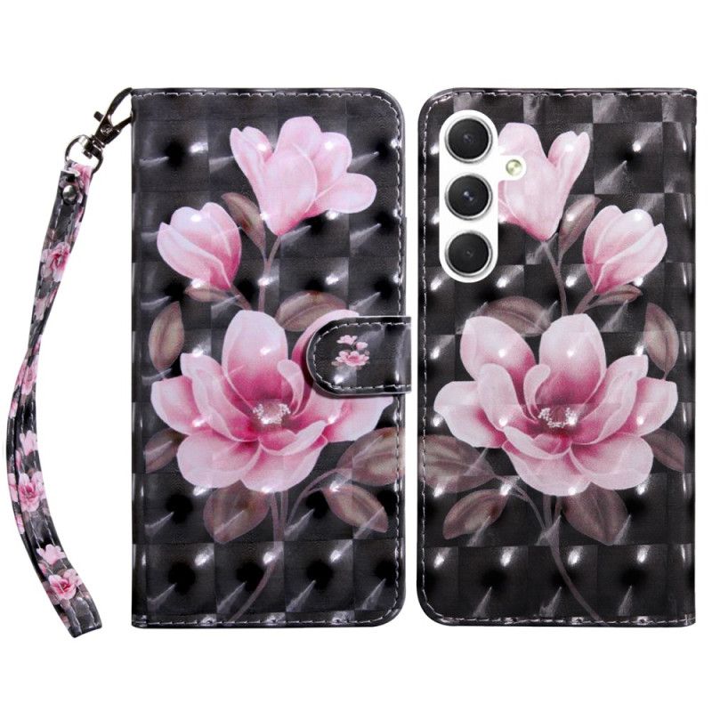 Flip Cover Samsung Galaxy A16 5g Pink Blomsterrem